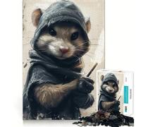 Puzzle Monsieur Rat pour Adultes, 1000 pièces, Jouet intellectuel apaisant, décoration Murale de qualité (38x52cm)