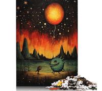 Puzzle Monstre Ballon 500 pièces - Puzzle en Bois pour Adultes et Adolescents (18+) - Cadeau d'anniversaire - 500 pièces (52 x 38 cm)