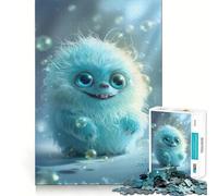 Puzzle Monstre Blanc Non-Fillant 1000 Pièces Jeu de Concentration Mentale Découpe de Précision Bords Lisse Activité Absorbante pour des Soirées Calmes (38x52cm)