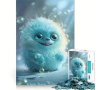 Puzzle Monstre Blanc Non-Fillant 1000 Pièces Jeu de Construction Focus Assemblage Solide et Sécurisé Jouet de Loisirs Intérieurs pour Les Fêtes (50x75cm)