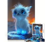 Puzzle Monstre Cheminée Non-Fluffy pour Adultes 1000 Pièces Exercice de Logique Évasion Paisible Bords Nets Cadeau de Noël Unique (38x26cm)