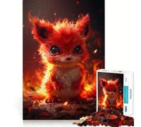 Puzzle Monstre de Flammes Non-Fleuri 1000 Pièces pour Adolescents Stimulation Mentale Ajustement Parfait Loisirs Captivants pour des Moments Confortables à la Maison (50x75cm)