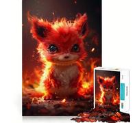 Puzzle Monstre de Flammes Non-Fleurissant 1000 Pièces pour Adolescents Stimulation Mentale Ajustement Parfait Loisirs Captivants pour des Moments Confortables à la Maison (38x52cm)