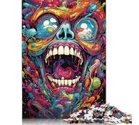 Puzzle Monstre de l'enfer Maléfique Casse-tête en Carton de qualité supérieure pour Enfants et Adultes à partir de 12 Ans Cadeaux de Noël 1000 pièces (75 x 50 cm)