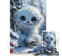 Puzzle Monstre des Neiges Non Duveteux 1000 Pièces Exercice de Logique Distraction Calme Bords Nets Cadeau Festif (38x26cm)