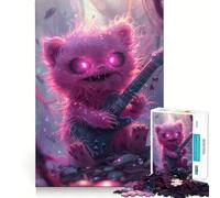 Puzzle Monstre Guitare Non-Fluffy 1000 Pièces Jeu d'adresse Assemblage Stable Pièces Qui ne bougent Pas Passe-Temps agréable pour Les Longs W nds (38x52cm)