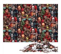 Puzzle Monstre Horreur 1000 Pièces Puzzles Puzzle en Bois pour Adultes et Enfants à partir de 12 Ans Décoration de la Maison Puzzles Taille: 50x75cm