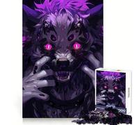 Puzzle Monstre Loup Violet pour Adolescents 1000 Pièces Jeu de Logique et de Détente Apaisant Découpe Précise Cadeau de Père Noël (50x75cm)