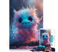Puzzle Monstre Rose Non-Fillant 1000 Pièces Jeu de Concentration Mentale Découpe de Précision Bords Lisse Activité Absorbante pour des Soirées Calmes (38x26cm)
