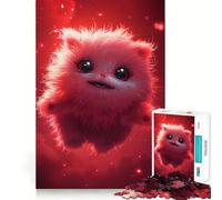 Puzzle Monstre Rouge Non-Fleuri pour Adultes,1000 Pièces,Jeu de Concentration,Découpe de Précision,Bords Lisses,Défi Amusant pour Passer Le Temps d'Attente (50x75cm)