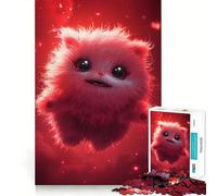 Puzzle Monstre Rouge Non-Fluffy 1000 Pièces pour Adolescents Jeu de Mémoire Amusant,Nettoyage et Connexion sans Couture Activité de Groupe Relaxante en Intérieur (38x52cm)