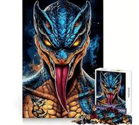 Puzzle Monstre Serpent Bleu pour Adultes 1000 Pièces Exercice Mental Amusant et Anti-Stress Bords Nets (38x52cm)