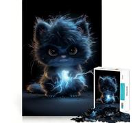 Puzzle Monstre Tonnerre Non-Fluffy 1000 Pièces Jeu de Construction Concentration Assemblage Parfait sans Espace Activité Récompensatrice pour Les Jours de Pluie (38x26cm)