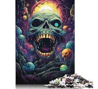 Puzzle Monstres Fantastiques Colorés, Décoration Unique pour la Maison, Puzzle en Carton 100% Recyclé pour Garçon ou Fille, Cadeaux d'halloween, 1000 pièces (75x50cm)
