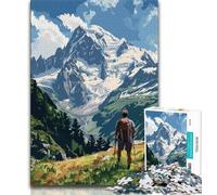 Puzzle Mont Blanc France 1000 pièces pour Adultes et Adolescents, Jouets éducatifs, Jeux familiaux, Cadeau d'anniversaire, 38x26cm