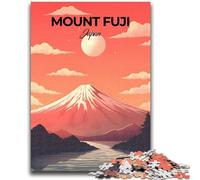 Puzzle Mont Fuji 1000 pièces pour Adolescents, Jeux éducatifs à Faire soi-même avec Affiche et fiche de Questions Assorties (14 Ans et Plus) 1000 pièces (26x38cm)