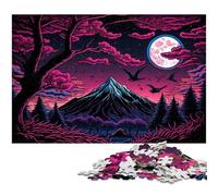 Puzzle Mont Fuji 1000 pièces pour Adultes, Puzzle en Bois idéal pour décorer et stimuler Votre Cerveau, 50x75cm / 19,68x29,52 Pouces