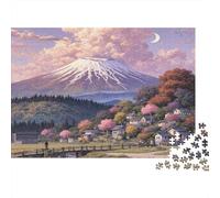 Puzzle Mont Fuji Crépuscule 1000p 38x26cm Papier Recy dultes Jeu Difficile Stimule Réflexion Cadeau