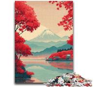 Puzzle Mont Fuji, Japon, 1000 pièces pour Adultes et Adolescents, pour Passer Un Bon Moment à la Maison et renforcer l'amour Entre Couples, 26x38cm