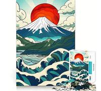 Puzzle Mont Fuji l'esprit du Japon 1000 pièces pour Adultes stimule la mémoire, détend l'esprit, Bords précis, liste de souhaits du Père Noël 50x75cm