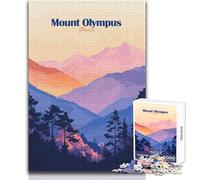 Puzzle Mont Olympe Grèce 1000 pièces - Jeu éducatif de Concentration - Idée Cadeau Originale et touchante - Dimensions:38x52cm