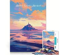 Puzzle Mont Saint Michel 1000 de qualité supérieure pour adultes, jouet pour développer les capacités cognitives, jeu de loisirs, plaisir d'anniversaire (50 x 75 cm)