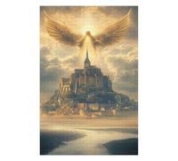 Puzzle Mont Saint Michel 1000 pièces pour Adultes et Enfants à partir de 12 Ans. Puzzle en Carton. Excellent Cadeau pour-38x52cm