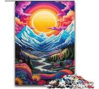 Puzzle Montagne aux étoiles colorées de 2000 pièces pour Adultes et Adolescents, à partir de 14 Ans Idées Cadeaux pour améliorer la mémoire (70x100cm)