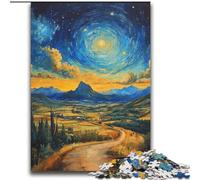 Puzzle Montagnes sous Le Ciel Nocturne pour Adolescents, 2000 pièces, Jeu Stimulant et éducatif en Famille pour Anniversaire et Noël (70x100cm)