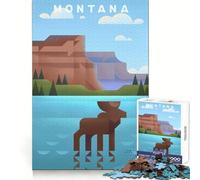 Puzzle Montana pour Adolescents,1000 pièces,Puzzle logique et Facile à réaliser,Assemblage sans Couture,Cadeau saisonnier (38x26cm)