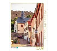 Puzzle · Montée vers Le château - Rue du château avec l'église | Saint-Pierre-et-Saint-Paul à Lindenfels, en Hesse · De magnifiq… · 2000 pièces · Format assemblé 90 × 67 cm · CALVENDO Puzzle
