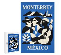 Puzzle Monterrey Mexico Vintage Poster, 1000 PCS, Activité Créative À La Maison, pour Un Divertissement Calme Pendant La Fin D’année, Cet Hiver