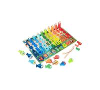 Puzzle Montessori en bois 6 en 1 pour apprendre les lettres, les formes et les mathématiques (garçons et filles)