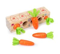 Puzzle Montessori En Bois Pour Enfant, Jeu De Nombres En Forme De Carotte, Pour L'éveil De La Cognition, Amusant, Interactif, Précoce