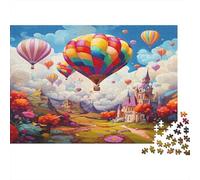 Puzzle Montgolfières, Paysages colorés pour Adultes,52x38cm/1000pcs,Jeu Éducatif,décoration De La Maison,