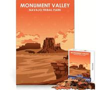 Puzzle Monument Valley Navajo 1000 pièces pour Adultes Entraînement de la mémoire Évasion reposante Découpe Impeccable Surprise de Noël (38x52cm)