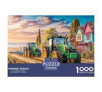 Puzzle Monumental tracteurs sur Route de Terre pour Adultes Style Paysage de Ferme Rurale avec 1000 pièces de Jeu éducatives avancées, notoirement Difficiles - Conçu comme Le Plus Moi