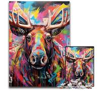 Puzzle Moose Graffiti 1000 pièces pour Adultes, idéal pour Les réunions de Famille, Les Anniversaires et Les Vacances 26x38cm / 10,23x14,96 Pouces
