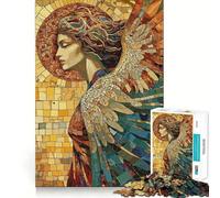 Puzzle mosaïque Ange 1000 pièces pour Adultes,Jeu de mémoire Amusant,découpe Experte,activité relaxante en Groupe à l'intérieur (38x26cm)