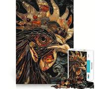 Puzzle mosaïque Coq 1000 pièces pour Adolescents, Jeu de logique et de Train, Silencieux et Amusant, découpe Lisse, Joli Cadeau (38x52cm)