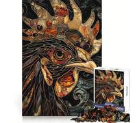 Puzzle mosaïque Coq 1000 pièces pour Adolescents, Jeu Mental Anti-Stress, découpe Premium, Cadeau Exquis (50x75cm)