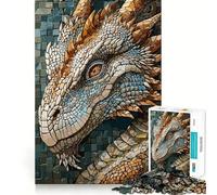 Puzzle mosaïque Dragon mystérieux 1000 pièces pour Adolescents Améliore la mémoire Loisirs calmes Bordure précise Cadeau d'anniversaire (38x52cm)