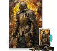 Puzzle mosaïque Guerrier Paladin 1000 pièces pour Adultes Jeu de réflexion et de Loisirs Qualité supérieure Joli présent (50x75cm)