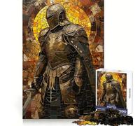 Puzzle mosaïque Guerrier Paladin pour Adolescents, 1000 pièces, Jeu de logique Robuste, Silencieux et aux Bords Nets, Cadeau élégant (38x52cm)