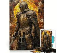 Puzzle mosaïque Guerrier Paladin pour Adolescents, 1000 pièces, Jeu de logique Robuste, Silencieux et aux Bords Nets, Cadeau élégant (38x52cm)