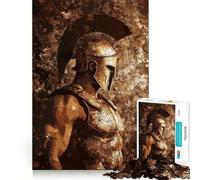 Puzzle mosaïque Guerrier Spartiate 1000 pièces pour Adolescents Jeu de réflexion Stimulant Découpe précise Décoration Artistique 38x52cm