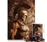 Puzzle mosaïque Guerrier Spartiate 1000 pièces pour Adolescents Jeu de réflexion Stimulant Découpe précise Décoration Artistique 38x52cm