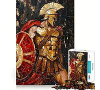 Puzzle mosaïque Guerrier Spartiate Difficile pour Adultes, 1000 pièces, Version améliorée, Doux et Relaxant, découpe Nette, Cadeau Unique 38x52cm