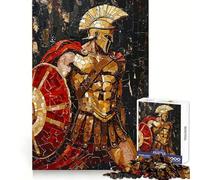 Puzzle mosaïque Guerrier Spartiate Difficile pour Adultes, 1000 pièces, Version améliorée, Doux et Relaxant, découpe Nette, Cadeau Unique 38x52cm