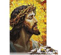 Puzzle mosaïque Jésus-Christ Personnalisable, Puzzle en Carton 100% recyclé, pour Enfants et Adultes à partir de 12 Ans, Cadeau Unique, 1 000 pièces (75 x 50 cm)